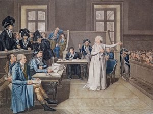 Marie Antoinette van Oostenrijk (1755-93) Veroordeeld door het Revolutionaire Tribunaal, 16 oktober 1793, gegraveerd door Casenave, 1794 door Pierre Bouillon