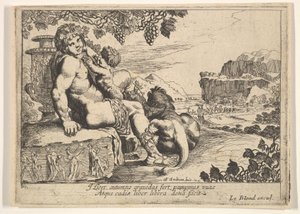 Bacchus, Satyr en Leeuw