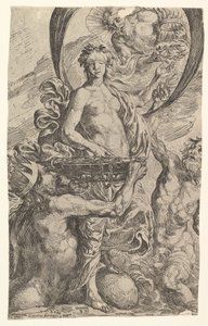 Jupiter, Pluto en Neptunus Bieden hun Rijkdommen aan Fortuna aan