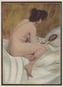 Het ontwaken, vrouw met een spiegel