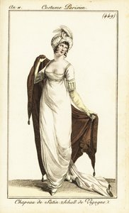 Merveilleuse in operajurk, Parijs door Pierre Charles Baquoy