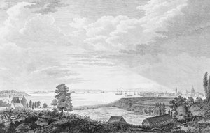 Een Zuidwestelijk Uitzicht op de Stad New York, in Noord-Amerika, ca. 1768