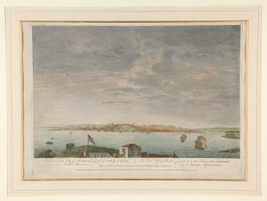 Een Uitzicht op de Stad Boston, de Hoofdstad van New England, in Noord-Amerika door Pierre Charles Canot
