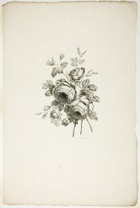Boeket met rozen, uit de collectie van verschillende bloemboeketten, uitgevonden en getekend door Jean Pillement en gegraveerd door P. C. Canot