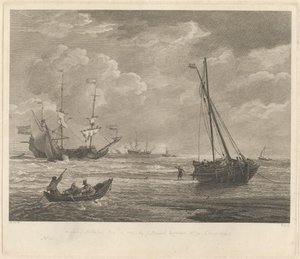 Maritieme studie nr. 1 door Pierre Charles Canot