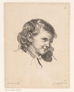 Hoofd van een kind, naar rechts gekeerd door Pierre Charles Ingouf
