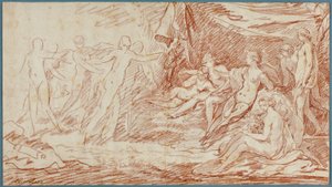 Het bad van Diana door Pierre Charles Tremolieres