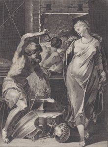 Vulcanus smeedt de wapenrusting van Achilles
