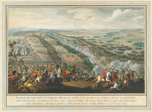 De slag bij Poltava op 27 juni 1709, na 1724