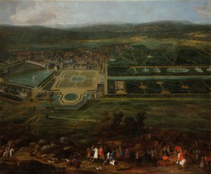 Uitzicht op het Château de Fontainebleau, 1718-1725