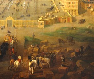 Het kasteel van Versailles en de Place d