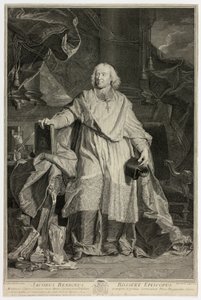 Portret van Jacques Bénigne Bossuet, bisschop van Meaux door Pierre Drevet