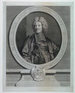 Portret van Jean Paul Bignon, abt van St. Quentin door Pierre Drevet