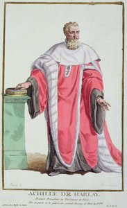 Achille de Harlay uit Receuil des Estampes, Representant les Rangs et les Dignites, suivant le Costume de toutes les Nations existantes, gepubliceerd 1780 door Pierre Duflos