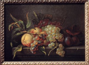 Vruchten op een tafel door Pierre Dupuis