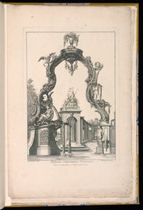Cartouche en fontein