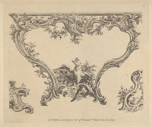 Ontwerp voor een console tafel, 1752 door Pierre Edme Babel