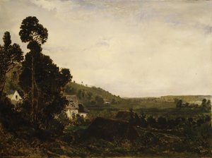 Een Oude Kapel in een Vallei, ca. 1835 door Pierre Etienne Theodore Rousseau