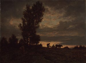 Landschap met een ploeger, 1860s