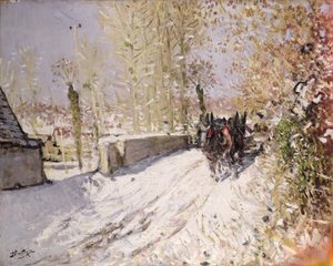 Winterlandschap door Pierre Eugene Montezin