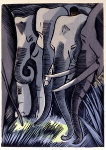 Mogli verstopt zich op de ruggen van olifanten. Rudyard Kipling 