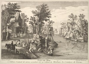 Zeehaven na het schilderij in de collectie van Madame la Comtesse de Verrue