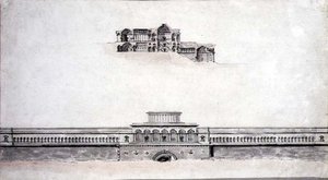 Ontwerp voor een Neoklassiek Paleis door Pierre Francois Leonard Fontaine