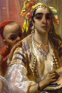 Vrouwen van Algiers, interieur binnenplaats