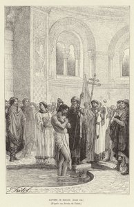 Doop van Rollo, eerste heerser van Normandië, ca. 911 door Pierre Fritel