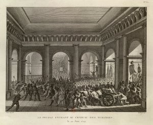 De mensen die het Tuilerieënpaleis binnengaan door Pierre Gabriel Berthault