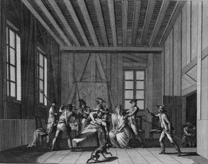 De moord op Jean-Paul Marat, ca. 1795 door Pierre Gabriel Berthault