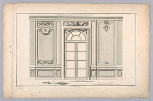 Muurinterieur met deur