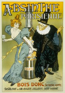 Franse advertentie door Pierre Henri Gelis-Didot en Louis Malteste voor "Absinthe parisienne" ca. 1900 door Pierre Gelis Didot