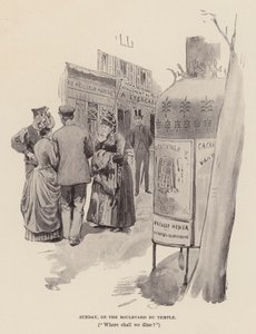 Zondag, op de Boulevard du Temple door Pierre Georges Jeanniot