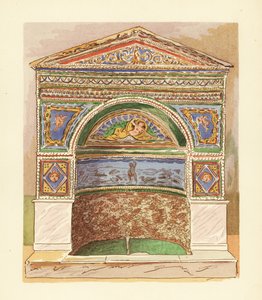 Emaille mozaïekfontein in het Huis van de Beer, of Casa dell