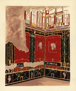 Exedra in het Huis van de Vetti, Pompeii door Pierre Gusman
