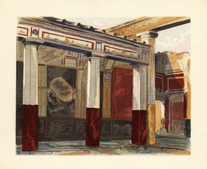 Rhodische peristyle van het Huis van de Zilveren Bruiloft, Pompeii door Pierre Gusman