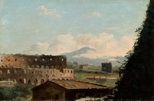 Uitzicht op het Colosseum, Rome, eind 18e begin 19e eeuw door Pierre Henri de Valenciennes