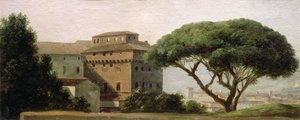 Zicht op het klooster van Ara Coeli: de parasolden door Pierre Henri de Valenciennes