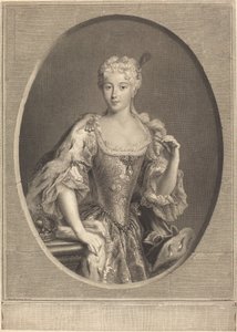Maria Klementyna Sobieska door Pierre Imbert Drevet, after Antonio David