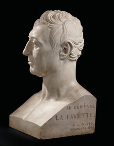 Borstbeeld van Marie-Joseph-Gilbert du Motier, markies de La Fayette door Pierre Jean David dAngers