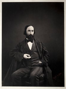 Auguste Vacquerie, ca. 1860 door Pierre Jean Delbarre