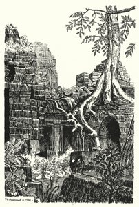 Een Binnenhof, Bayon (gravure)