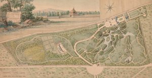 Plan voor de Tuin van het Château de Bagatelle, 1817