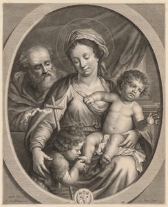Heilige Familie en S. Johannes door Pierre Louis van Schuppen