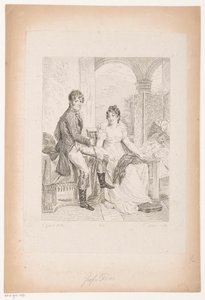 Portret van Moritz von Fries en zijn vrouw door Pierre Michel Adam