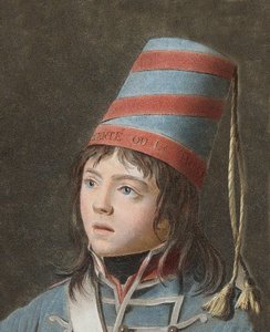 Joseph Bara (1779-1793) - Joseph Bara of Barra is een heldenkind van de Franse Revolutie die in Vendee voor de Republiek vocht. Gravure door Pierre Michel Alix