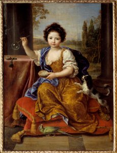 Portret van Louise Marie de Bourbon, Mademoiselle de Tours Hertogin van Orleans (1674-1681) door Pierre Mignard