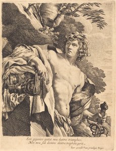 David met het hoofd van Goliath door Pierre Mignard I after Simon Vouet