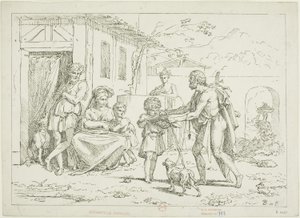 Homerus door Pierre Nolasque Bergeret